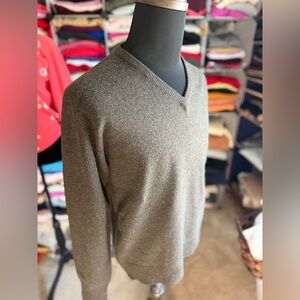 Vintage Panda Camel Hair V-Neck Sweater, Men’s 40 (M)